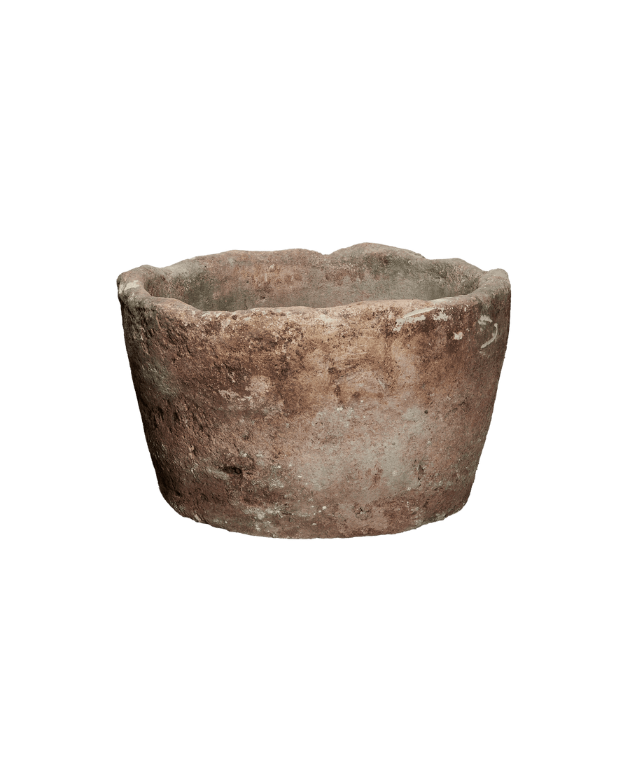 Vintage Limestone Trough - Round from Indonesia - Planters, Fountains, & Water Features