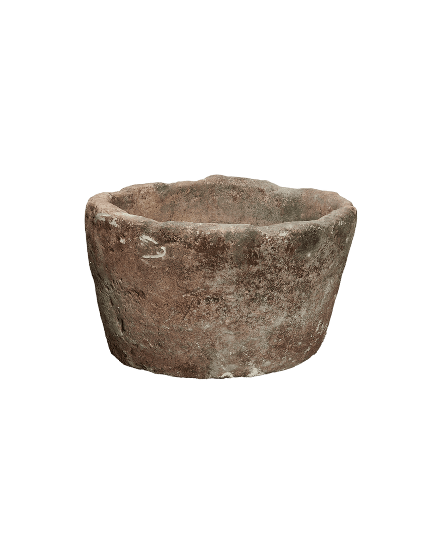 Vintage Limestone Trough - Round from Indonesia - Planters, Fountains, & Water Features