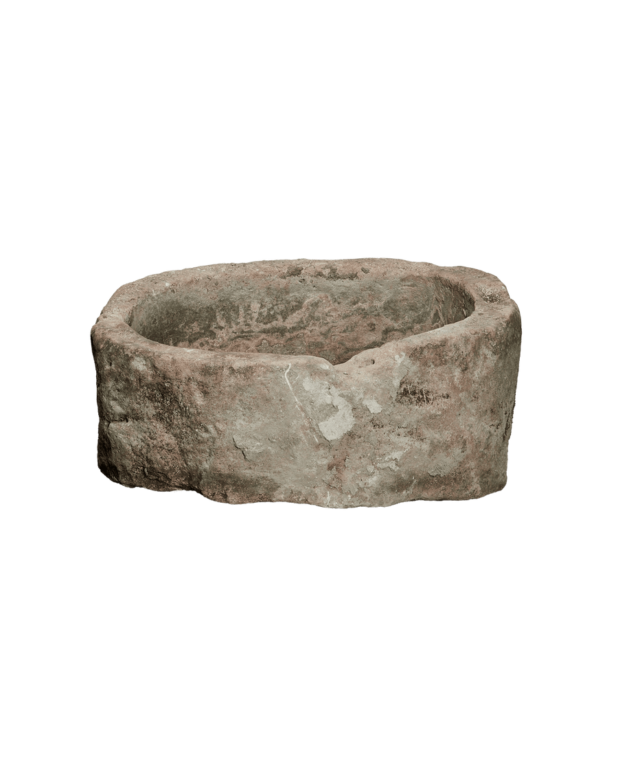 Vintage Limestone Trough - Oblong from Indonesia - Planters, Fountains, & Water Features