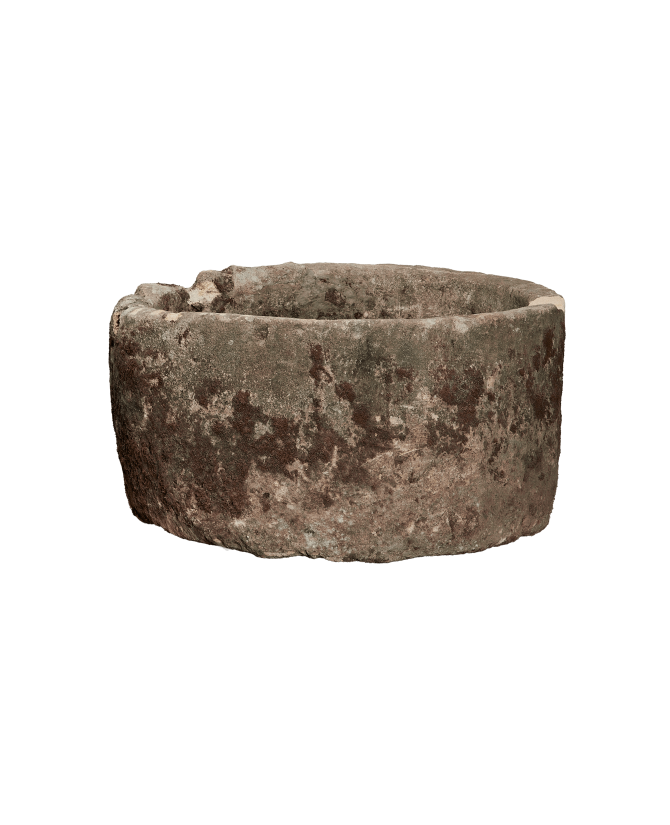 Vintage Limestone Trough - Round from Indonesia - Planters, Fountains, & Water Features