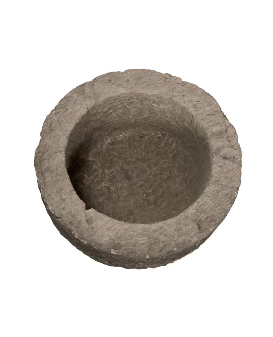 Reproduction Limestone Trough - Round from Indonesia - Planters, Fountains, & Water Features