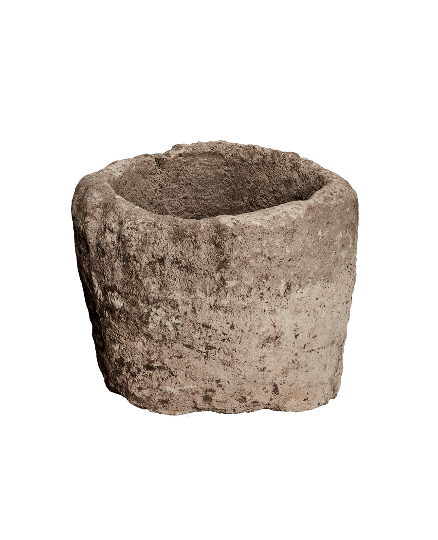 Vintage Limestone Trough - Round from Indonesia - Planters, Fountains, & Water Features