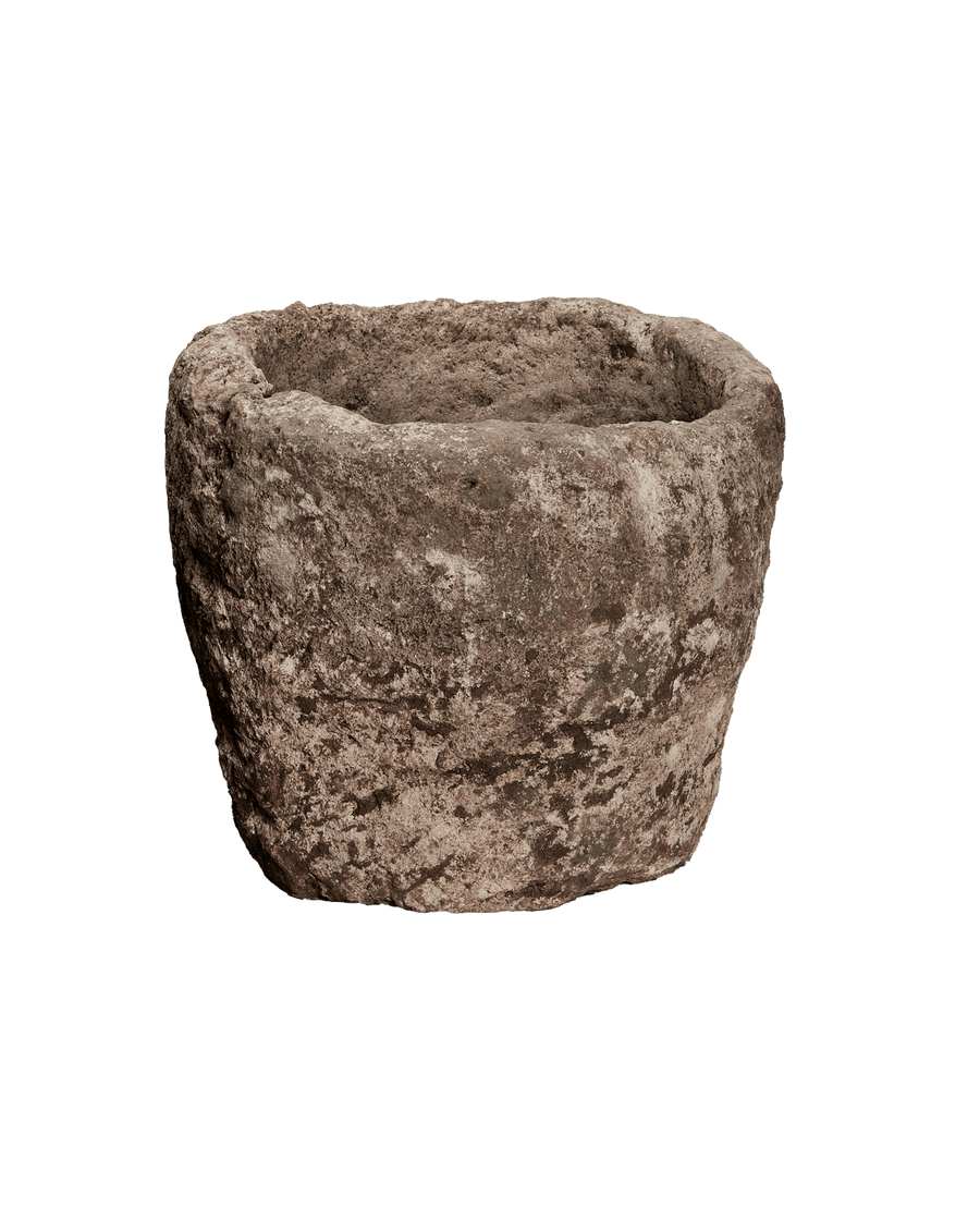 Vintage Limestone Trough - Round from Indonesia - Planters, Fountains, & Water Features