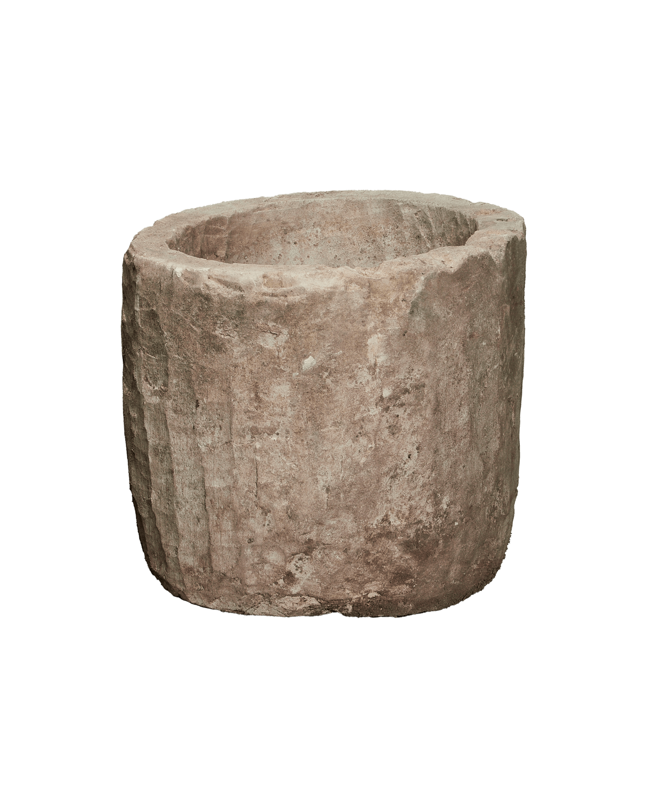 Reproduction Limestone Trough - Round from Indonesia - Planters, Fountains, & Water Features