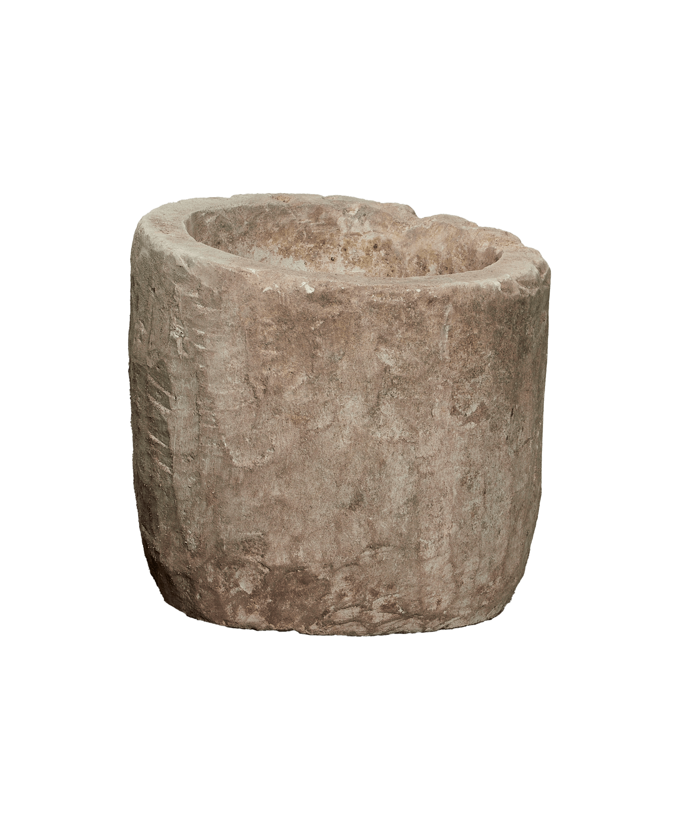 Reproduction Limestone Trough - Round from Indonesia - Planters, Fountains, & Water Features