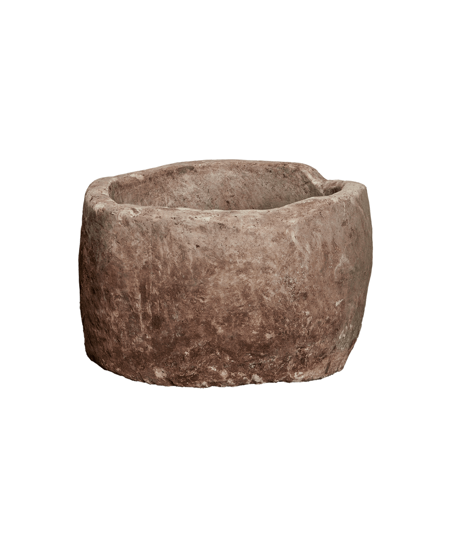 Vintage Limestone Trough - Round from Indonesia - Planters, Fountains, & Water Features