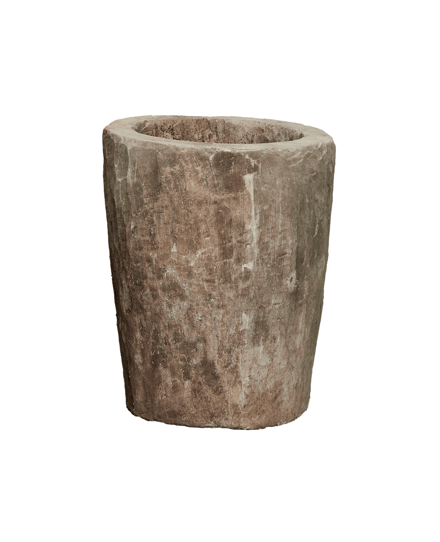 Reproduction Limestone Trough - Round from Indonesia - Planters, Fountains, & Water Features