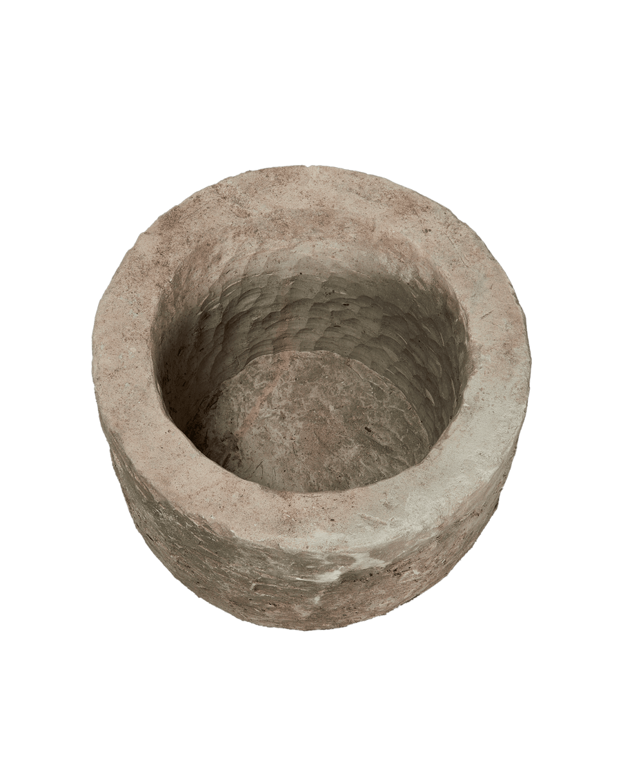 Reproduction Limestone Trough - Round from Indonesia - Planters, Fountains, & Water Features