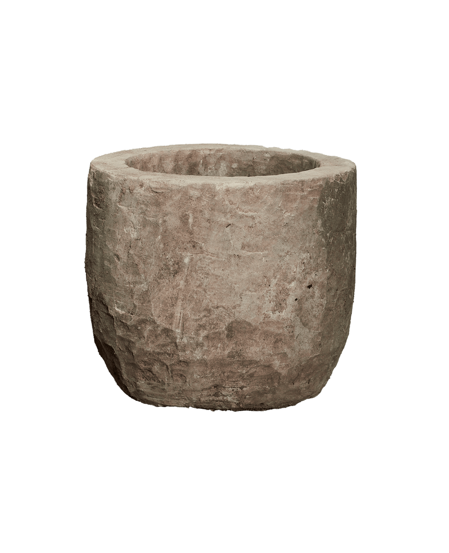 Reproduction Limestone Trough - Round from Indonesia - Planters, Fountains, & Water Features