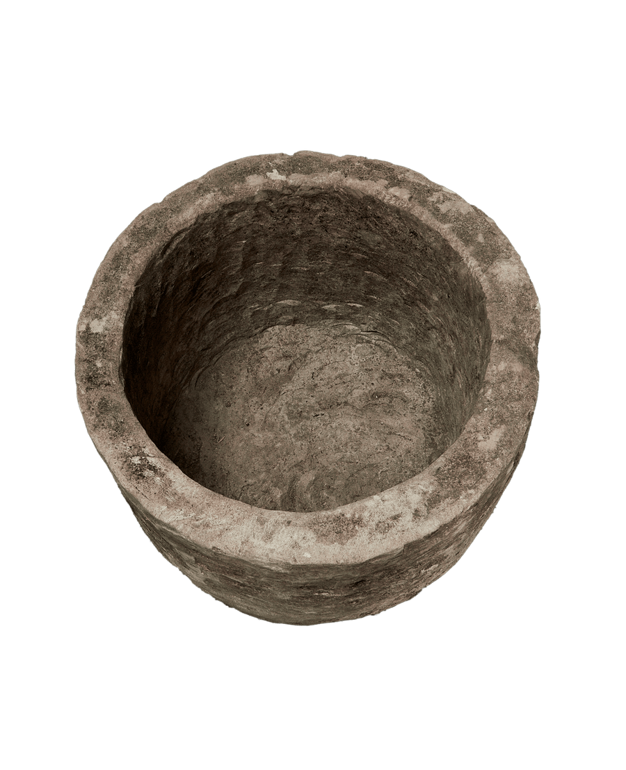 Vintage Limestone Trough - Round from Indonesia - Planters, Fountains, & Water Features