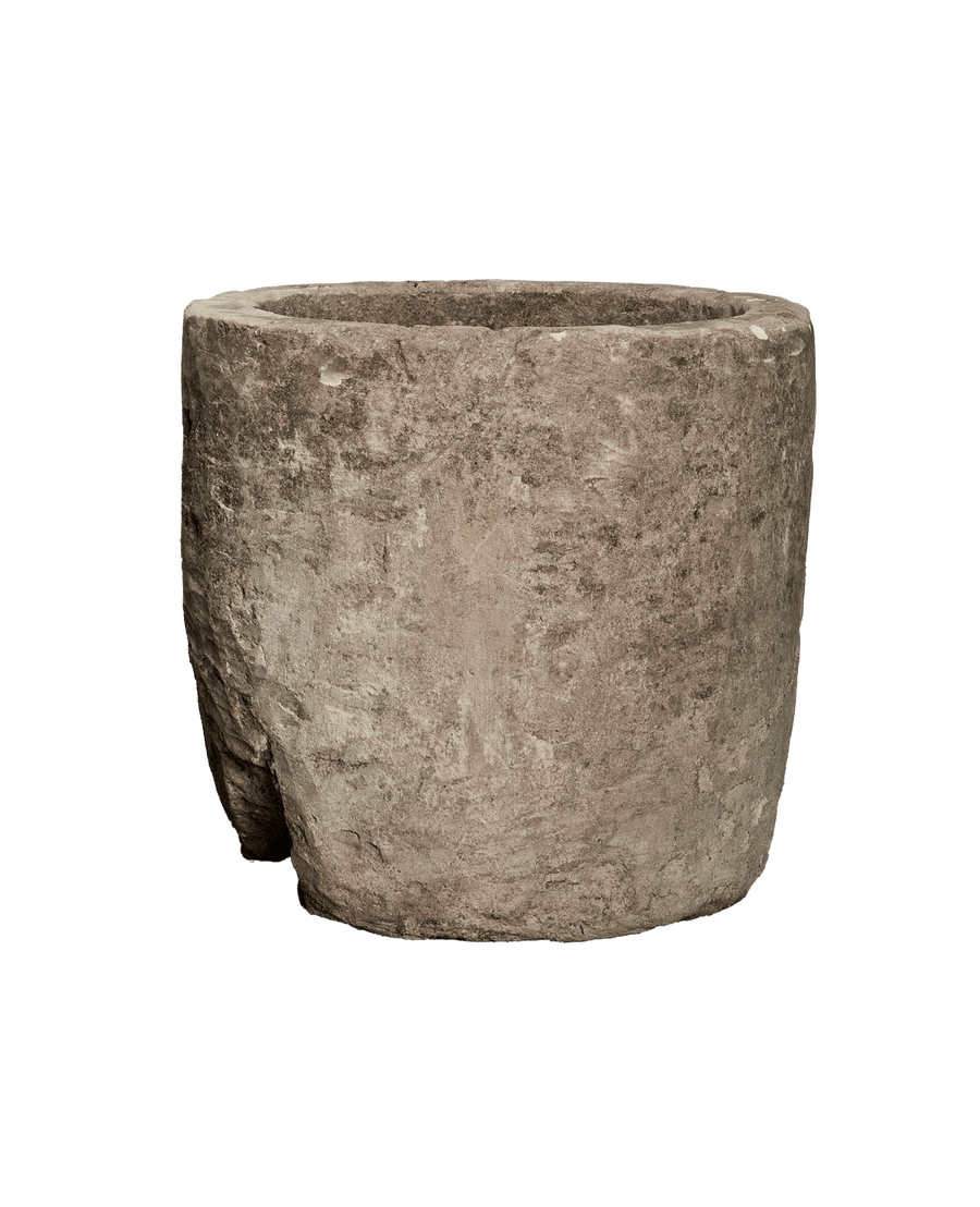 Vintage Limestone Trough - Round from Indonesia - Planters, Fountains, & Water Features