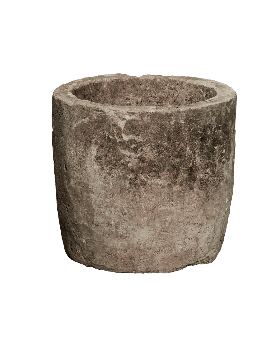 Vintage Limestone Trough - Round from Indonesia - Planters, Fountains, & Water Features