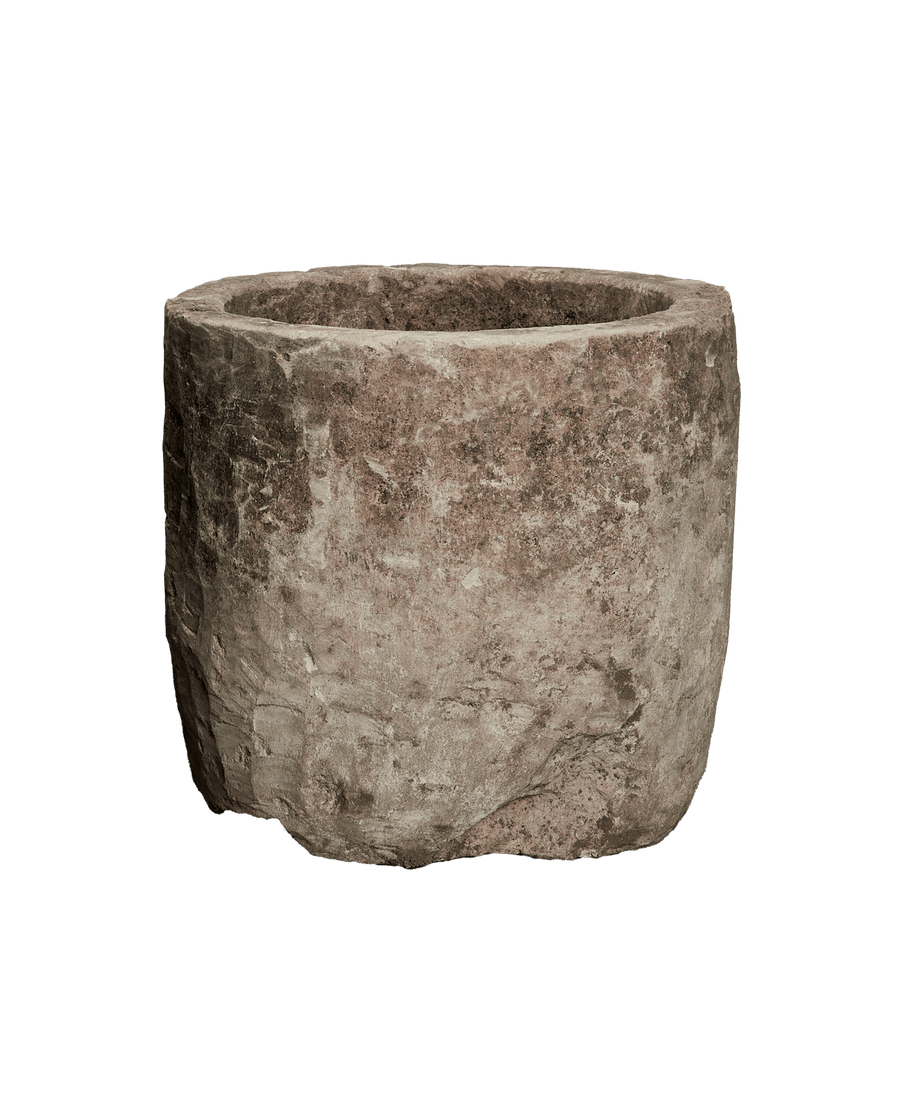 Vintage Limestone Trough - Round from Indonesia - Planters, Fountains, & Water Features