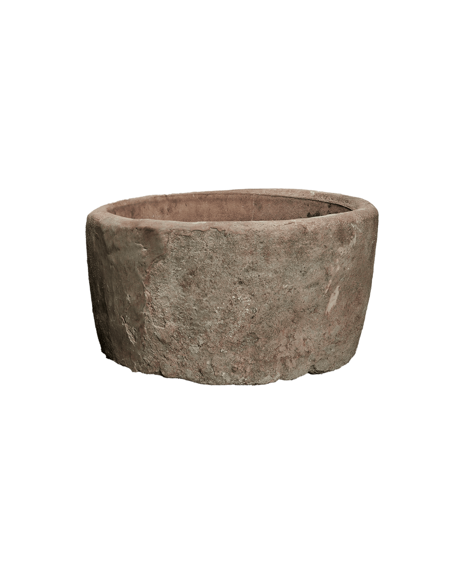 Vintage Limestone Trough - Round from Indonesia - Planters, Fountains, & Water Features