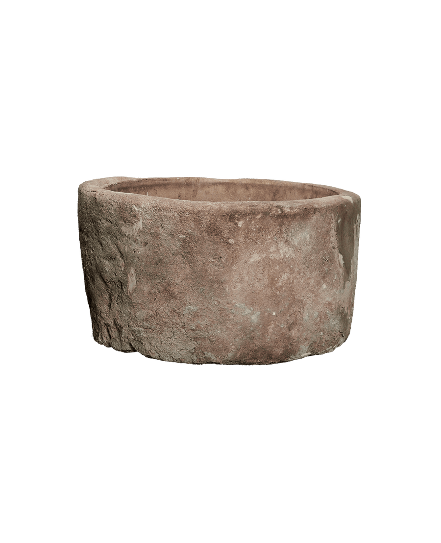 Vintage Limestone Trough - Round from Indonesia - Planters, Fountains, & Water Features