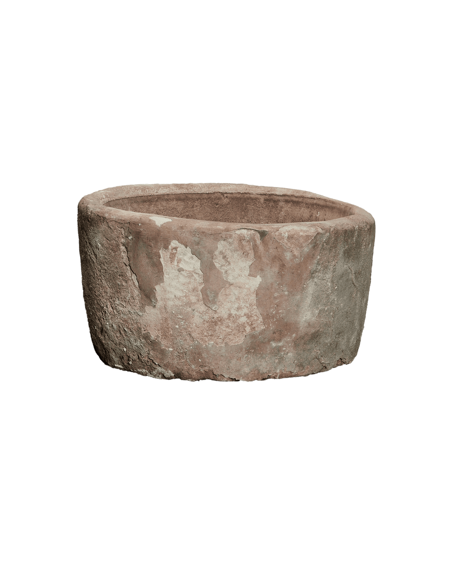 Vintage Limestone Trough - Round from Indonesia - Planters, Fountains, & Water Features