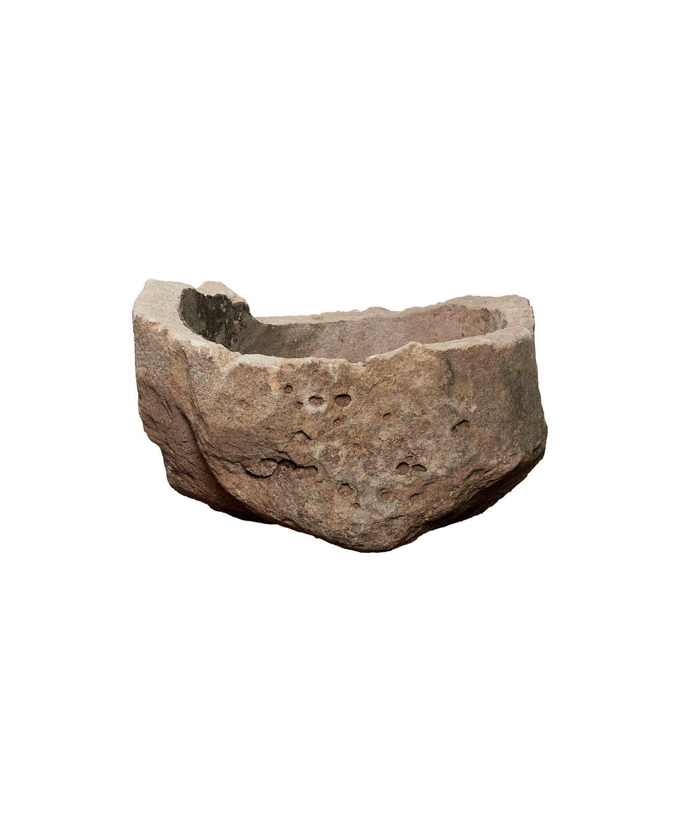 Vintage Limestone Trough - Round from Indonesia - Planters, Fountains, & Water Features