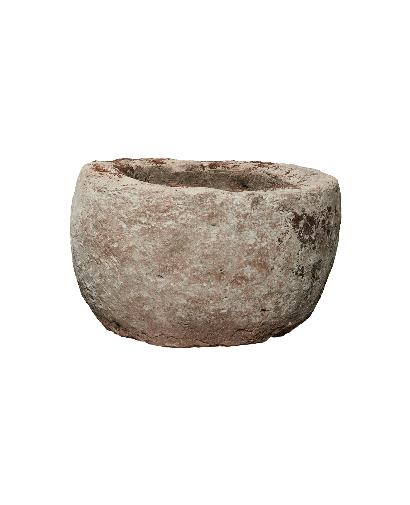 Vintage Limestone Trough - Round from Indonesia - Planters, Fountains, & Water Features