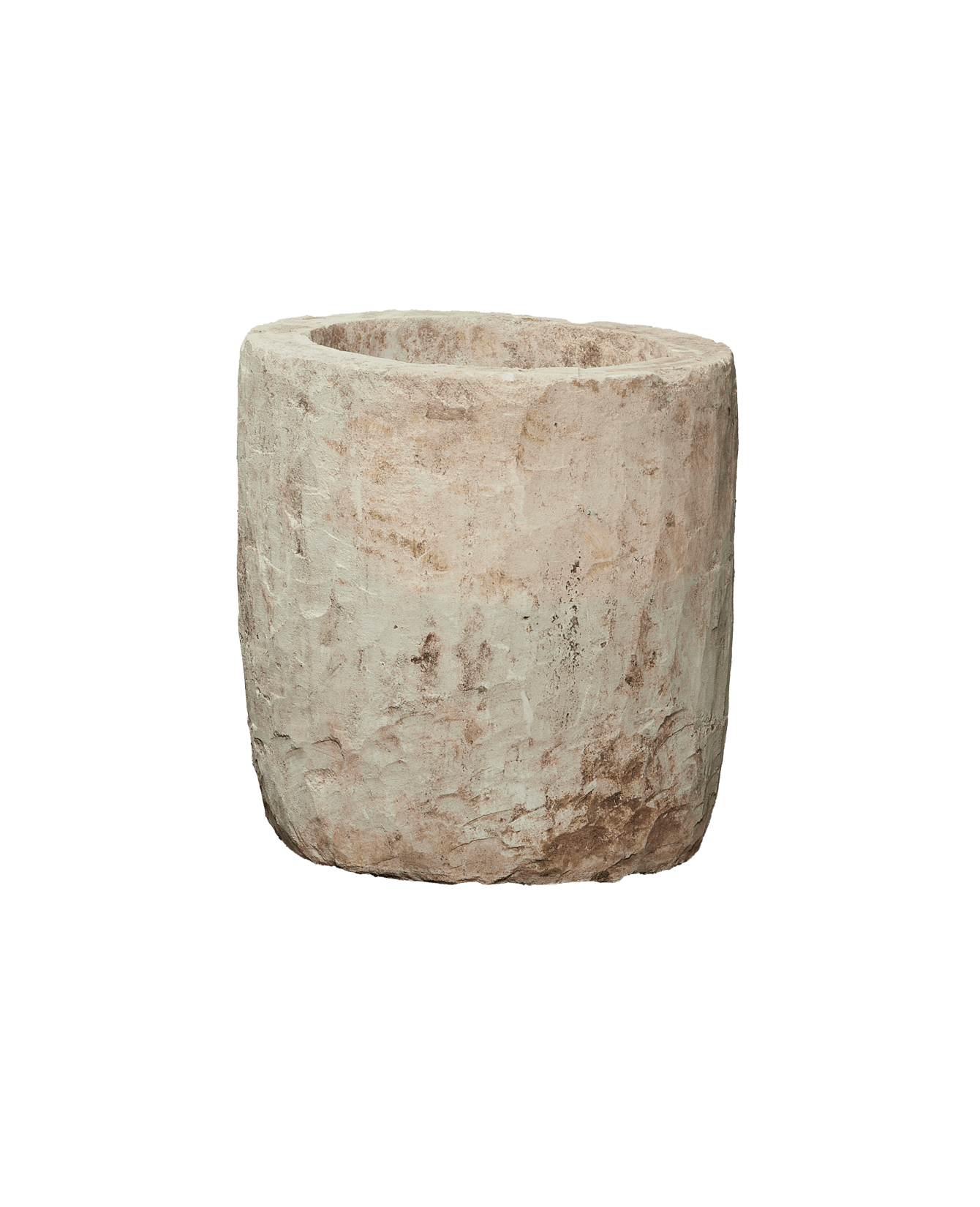 Reproduction Limestone Trough - Round from Indonesia - Planters, Fountains, & Water Features