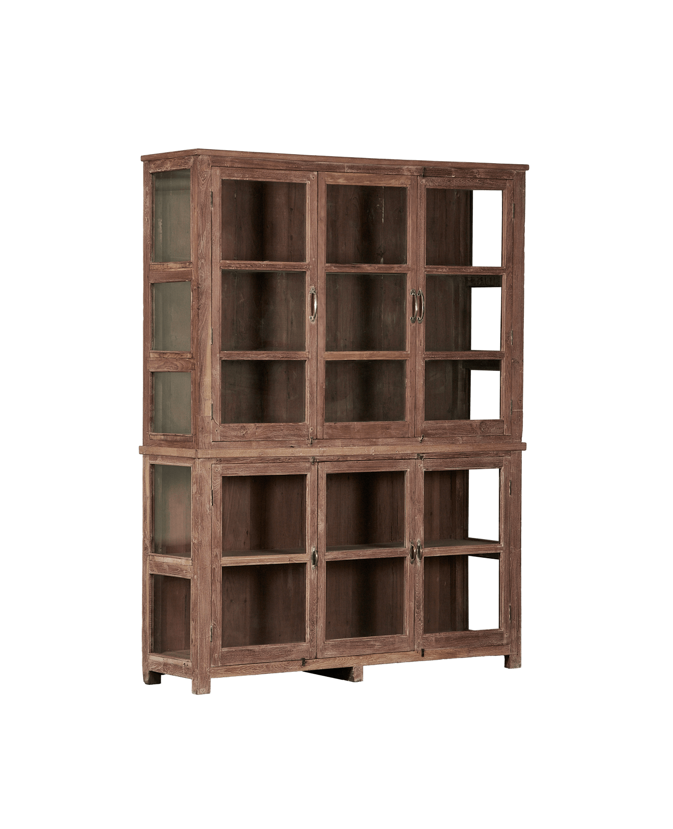 Vintage Wood Cabinet - 2 Piece from India made of Wood