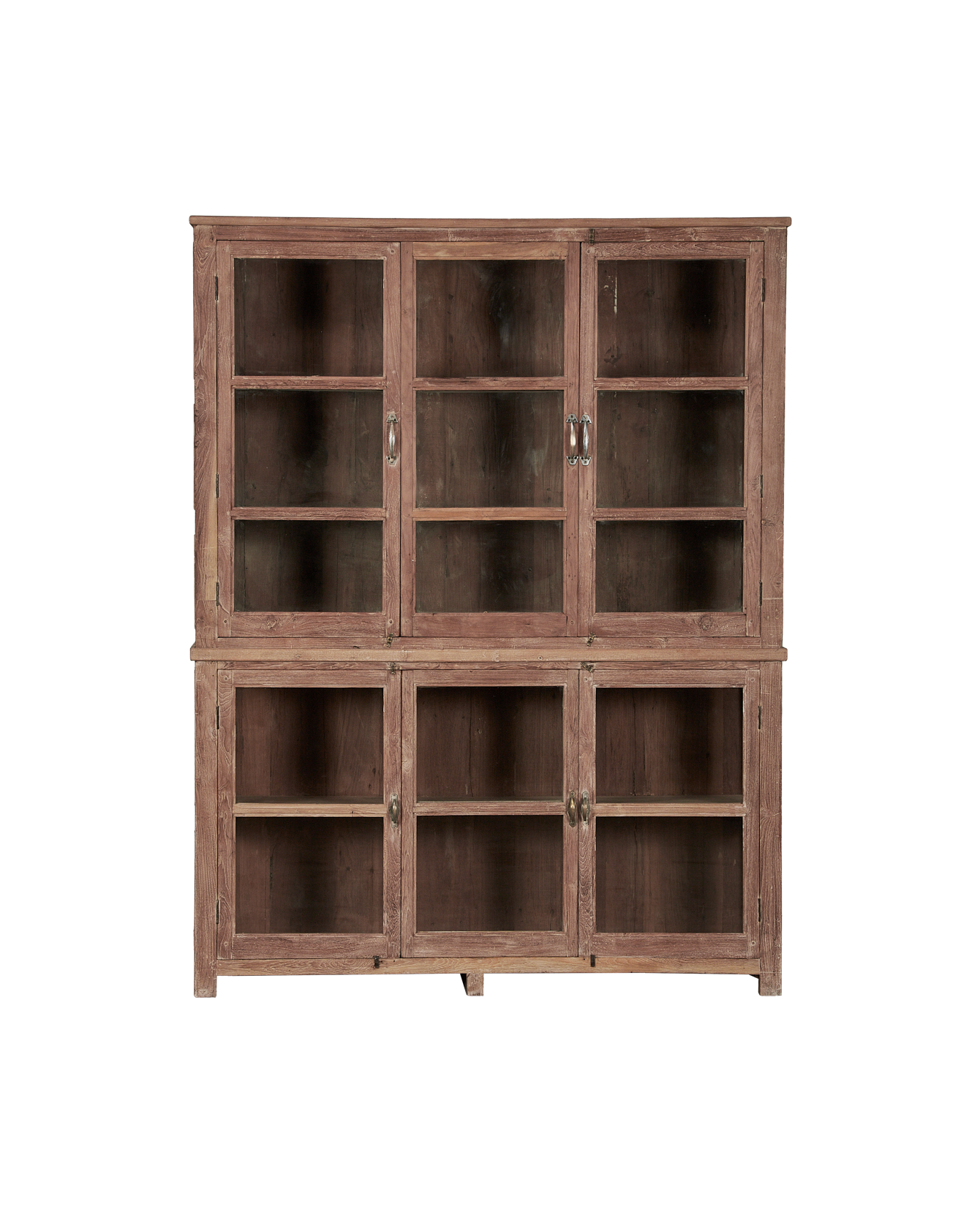 Vintage Wood Cabinet - 2 Piece from India made of Wood