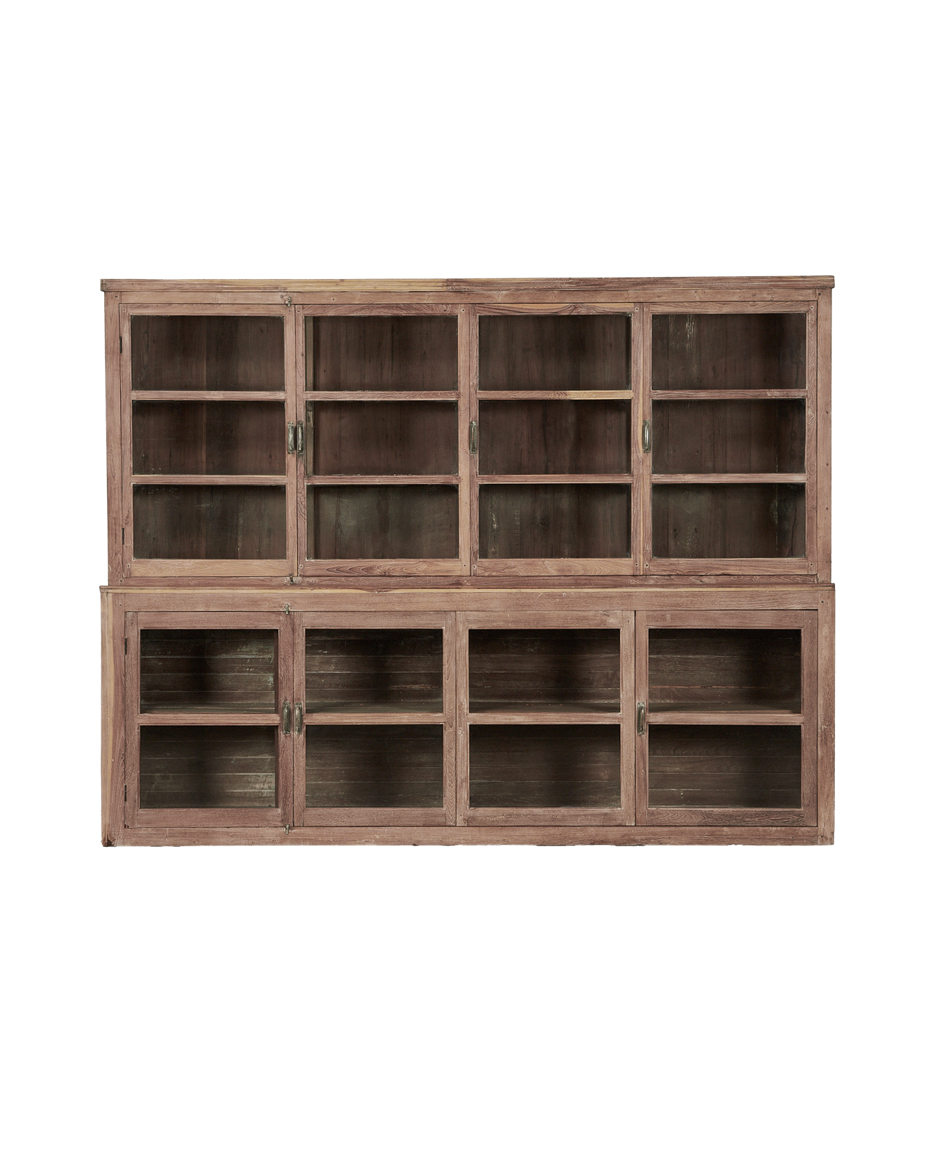 Vintage Wood Cabinet - 2 Piece from India made of Wood