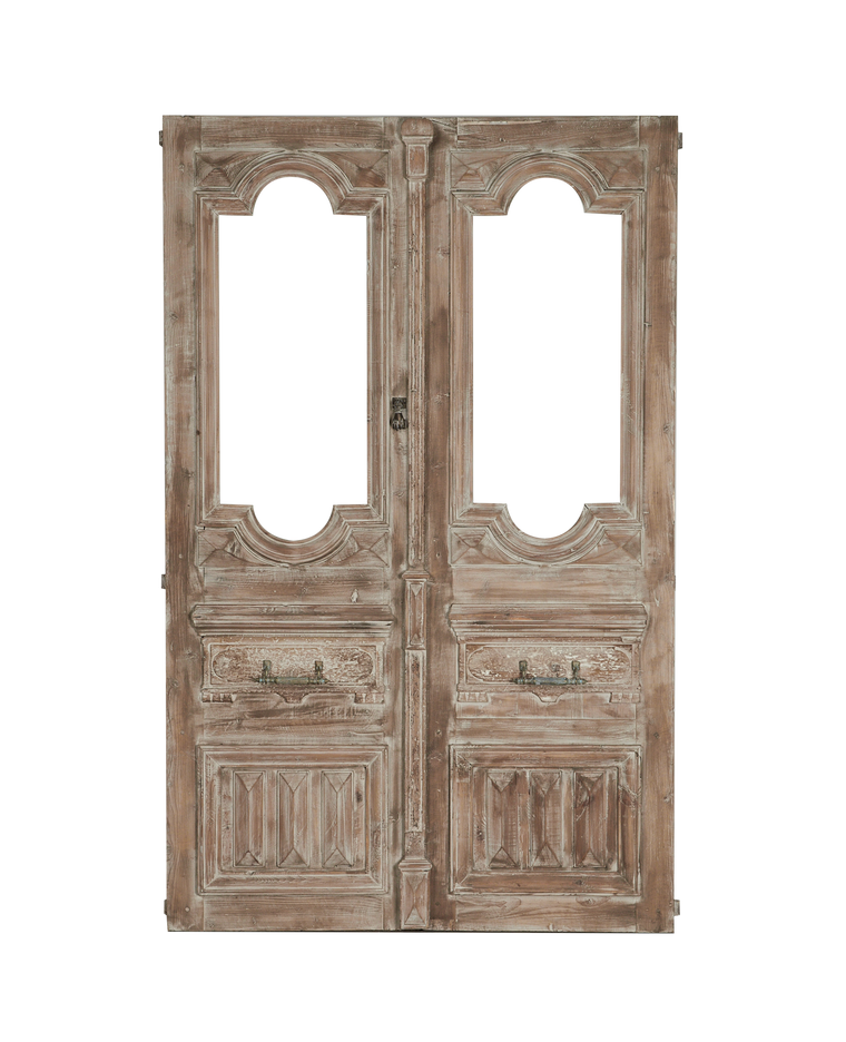 Wood Entry Doors - 2 Glass Panes