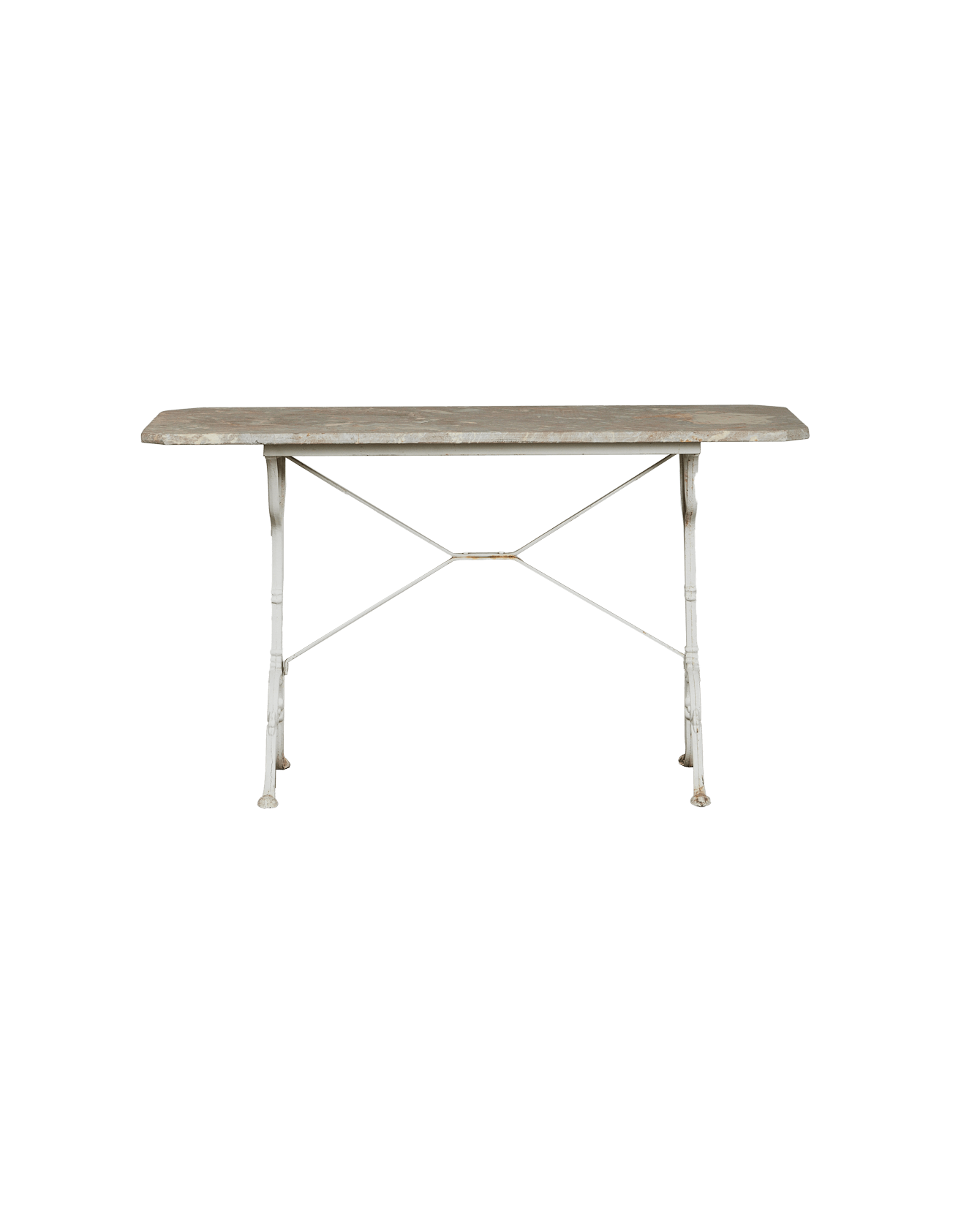 Vintage Marble Bistro Table - Rectangle from France made of Marble