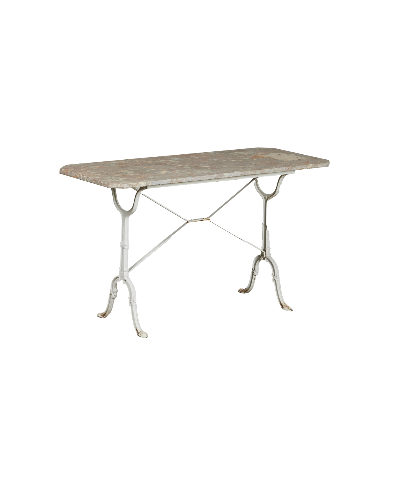 Vintage Marble Bistro Table - Rectangle from France made of Marble