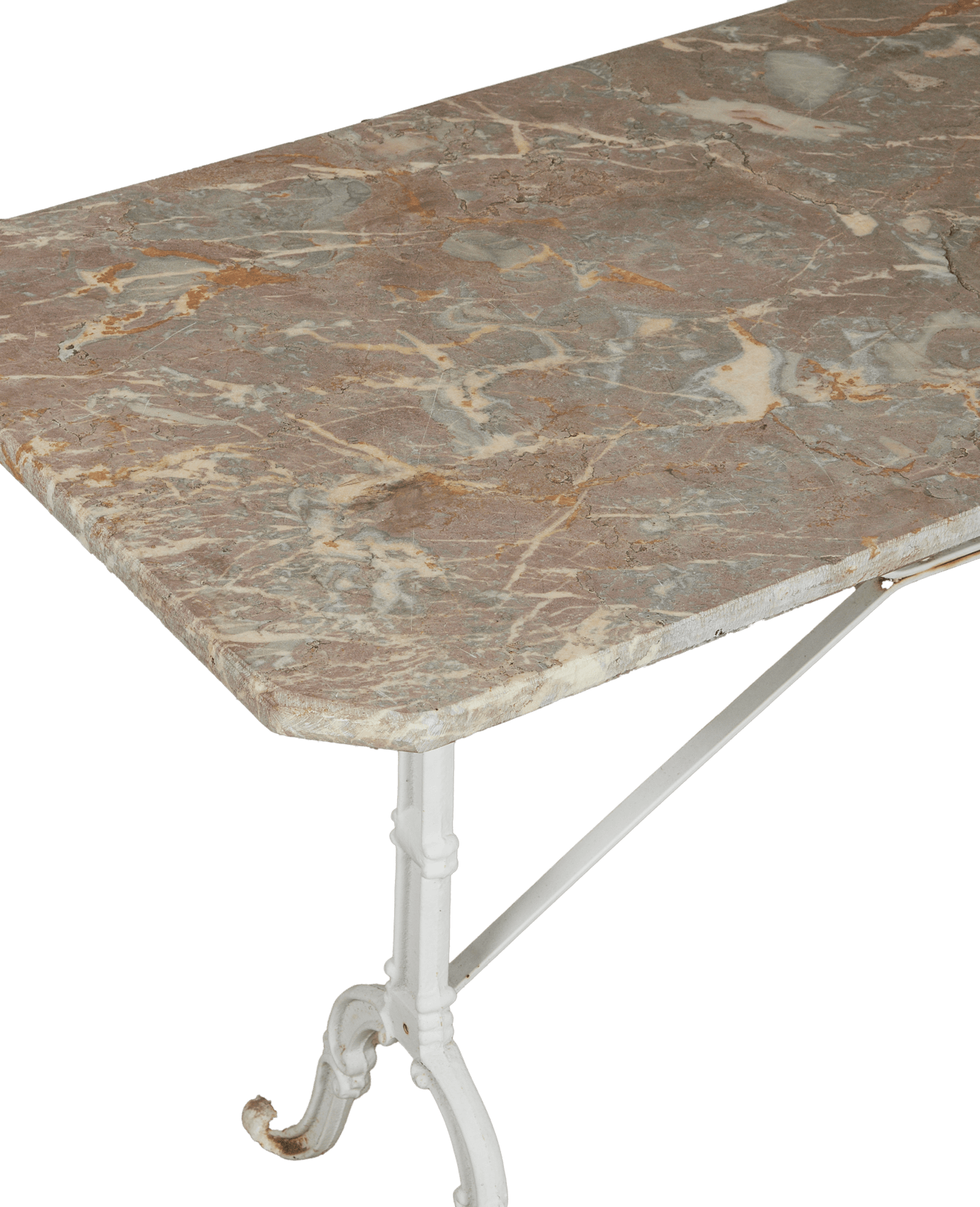 Vintage Marble Bistro Table - Rectangle from France made of Marble