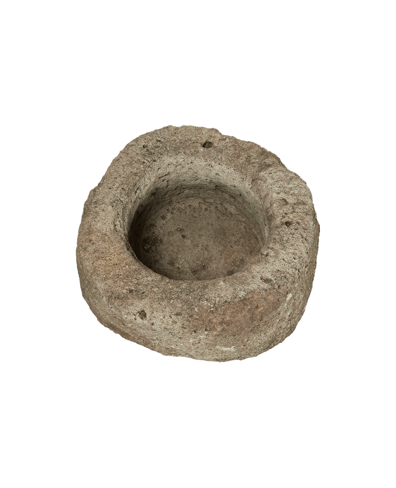 Vintage Limestone Trough - Round from Indonesia - Planters, Fountains, & Water Features