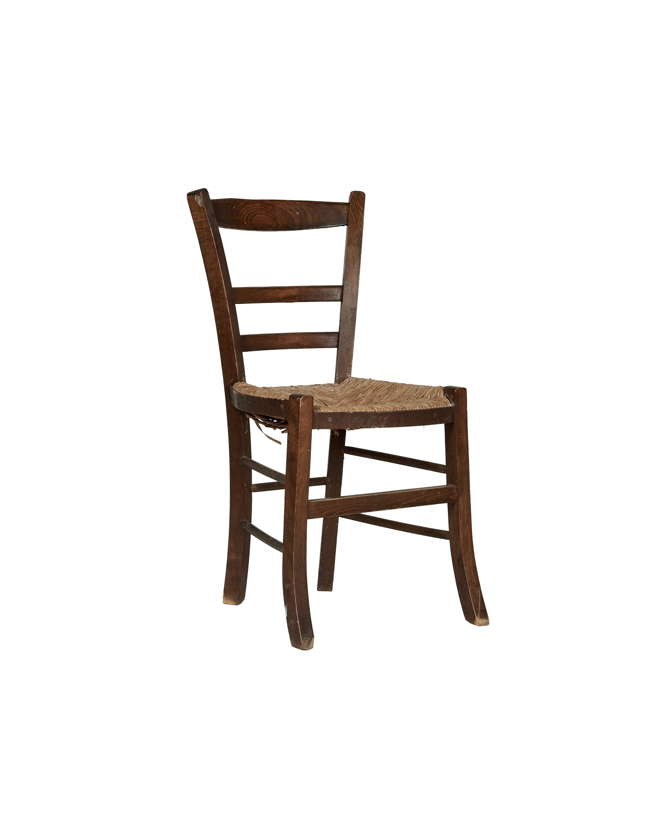 Vintage Standard Rush Chair from France made of Wood