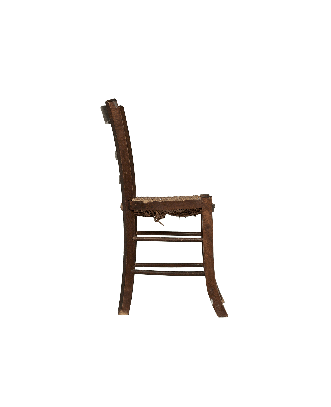 Vintage Standard Rush Chair from France made of Wood
