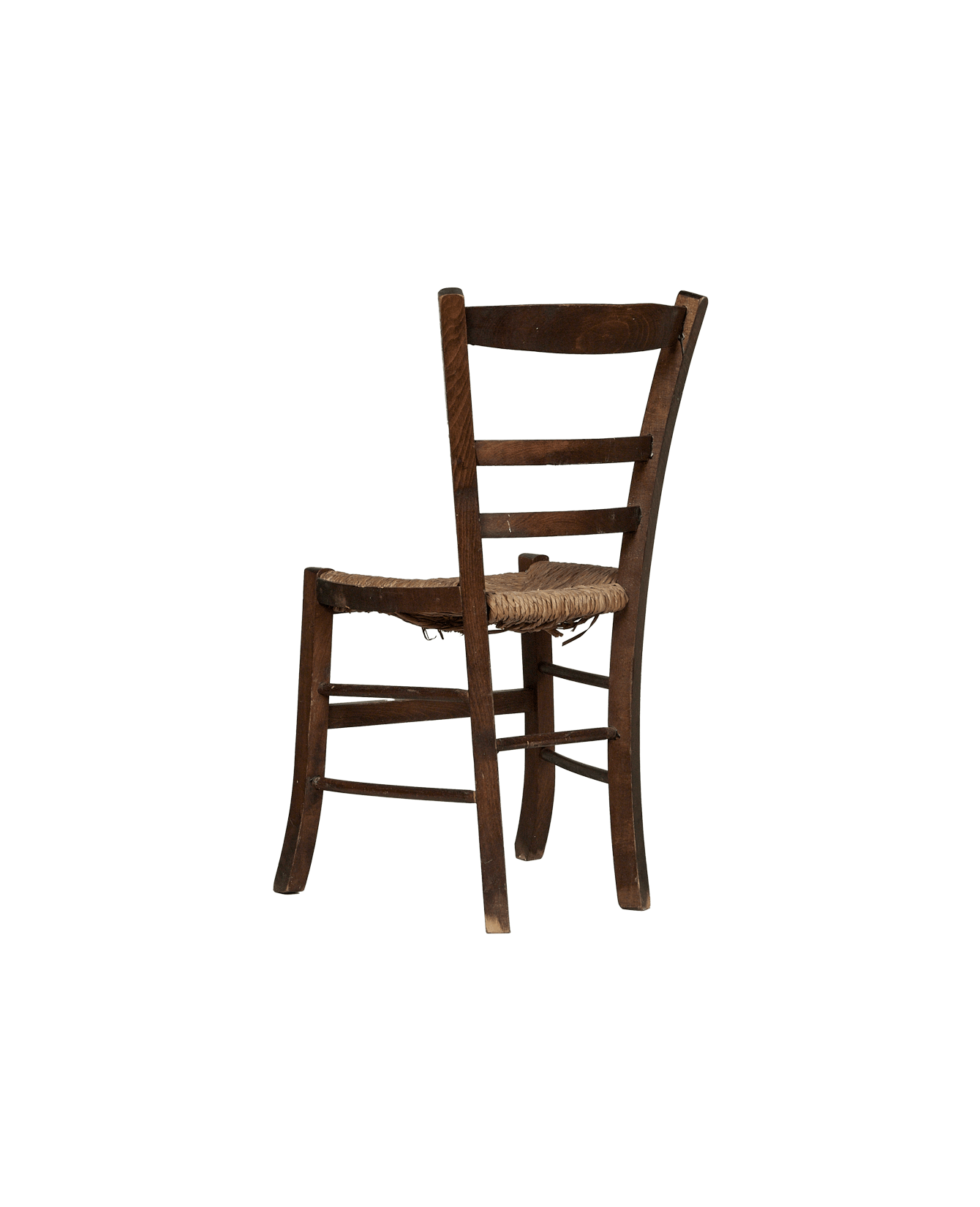 Vintage Standard Rush Chair from France made of Wood
