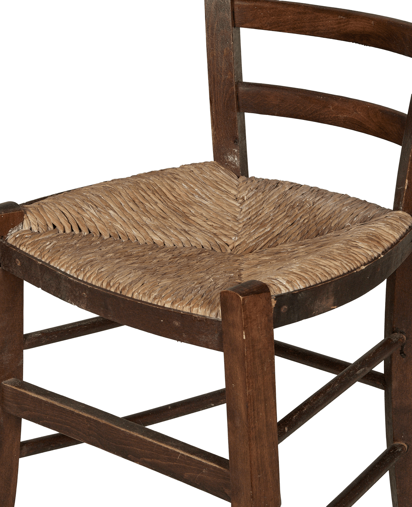 Vintage Standard Rush Chair from France made of Wood