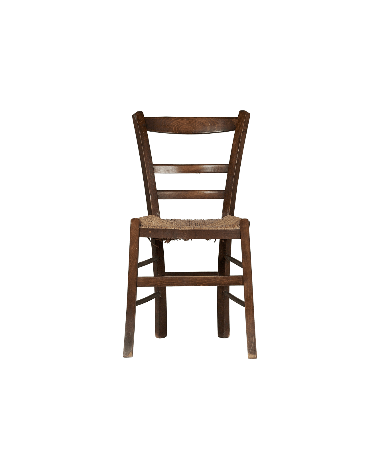 Vintage Standard Rush Chair from France made of Wood