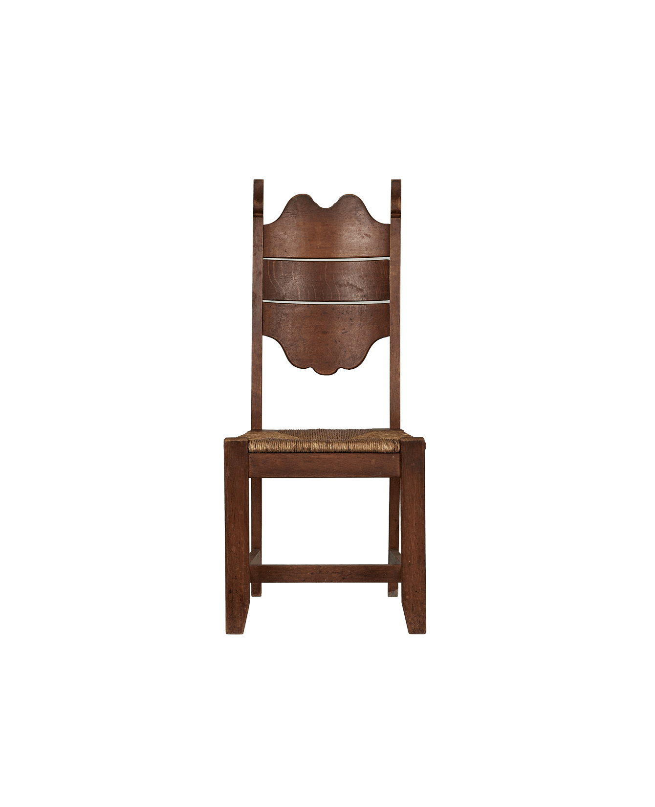 Vintage Wave Rush Chair from France made of Wood