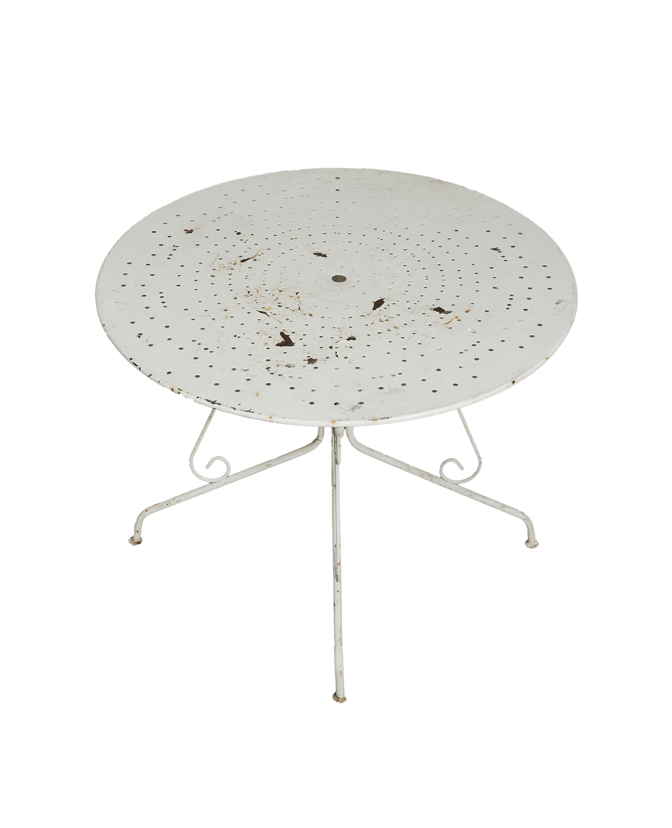 Vintage Shell Garden Table 5pc Set from France made of Metal