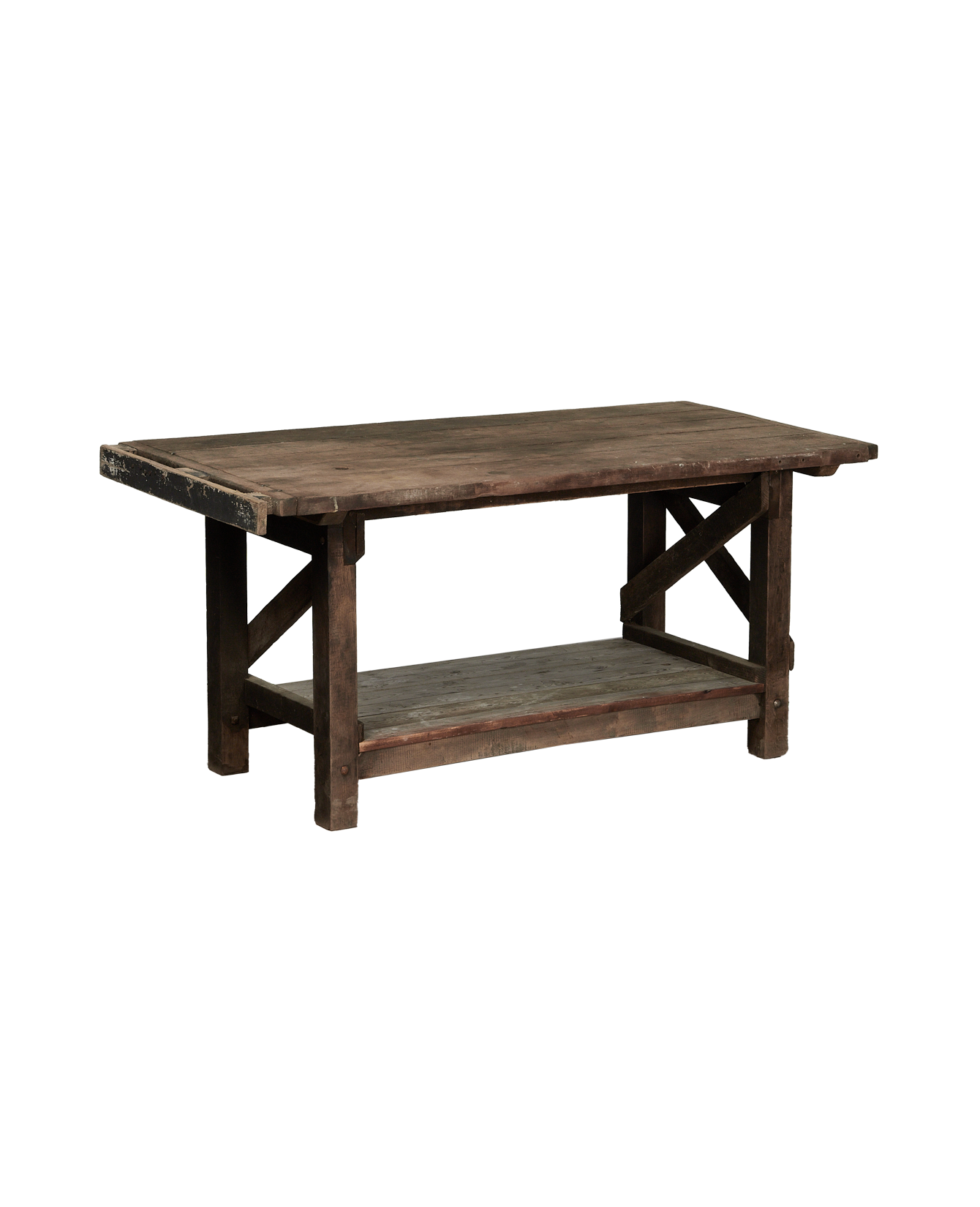 Vintage Work Bench Island from France made of Wood