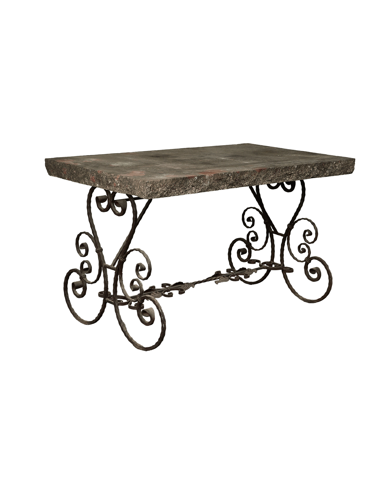 Vintage Bluestone Bistro Table from France made of Stone
