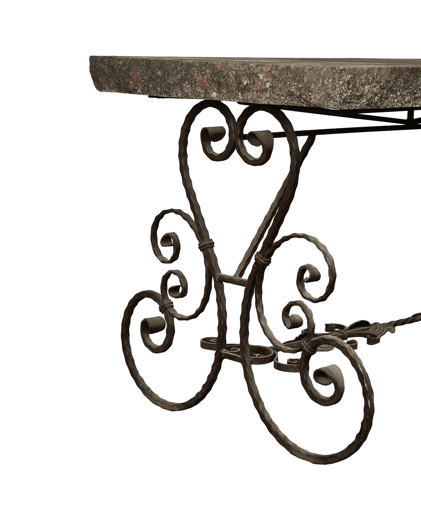 Vintage Bluestone Bistro Table from France made of Stone