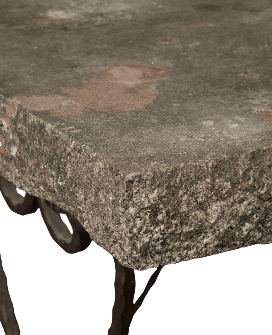 Vintage Bluestone Bistro Table from France made of Stone