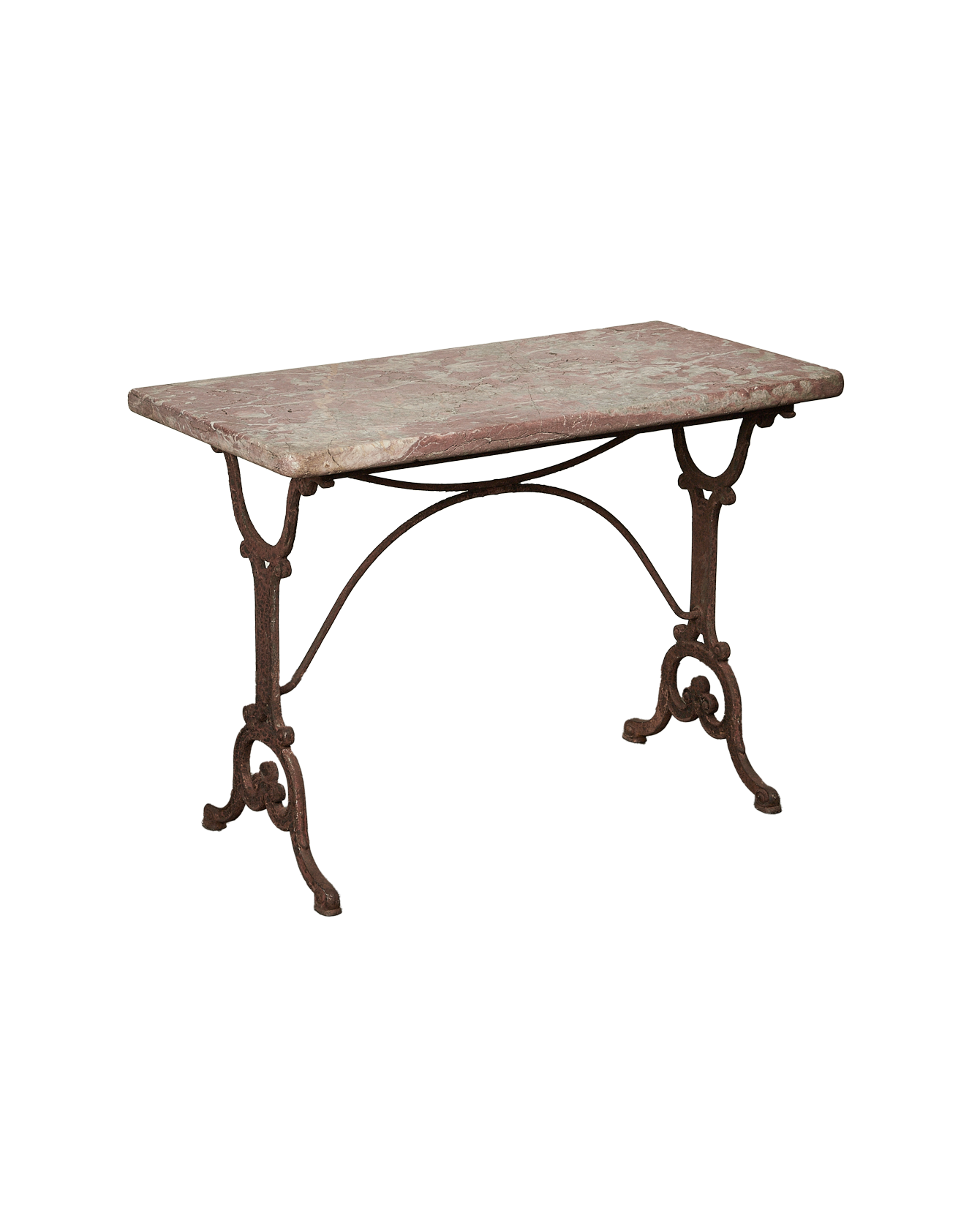 Antique Marble Bistro Table - Rectangle from France made of Marble