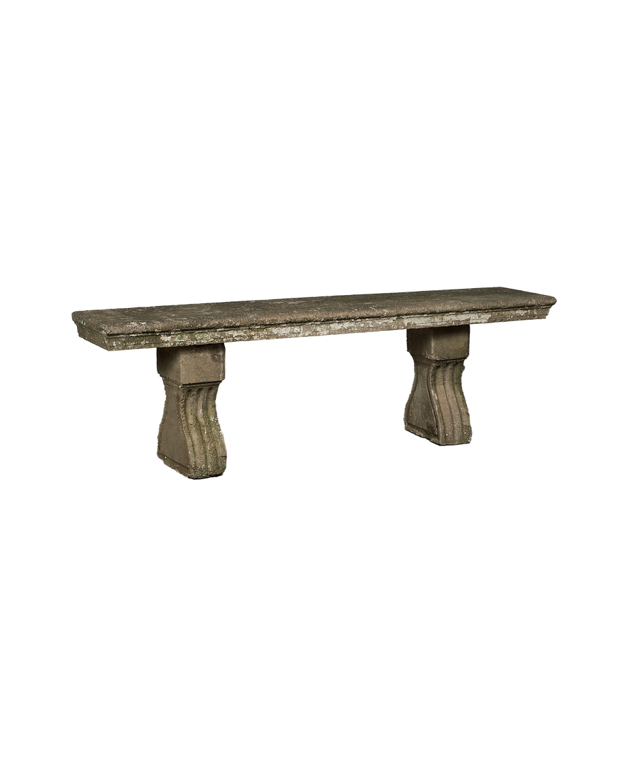 Antique Stone Garden Bench from France made of Stone