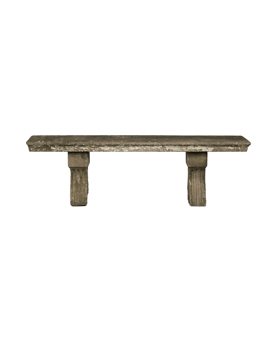 Antique Stone Garden Bench from France made of Stone