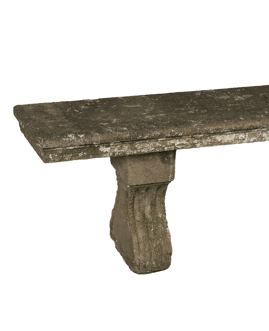 Antique Stone Garden Bench from France made of Stone