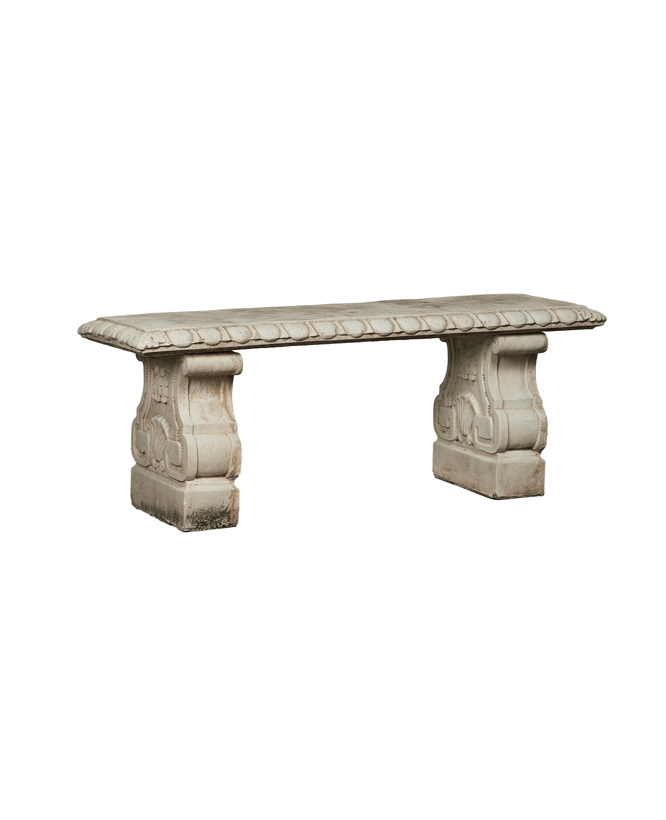 Vintage Cast Stone Bench from France made of Cement