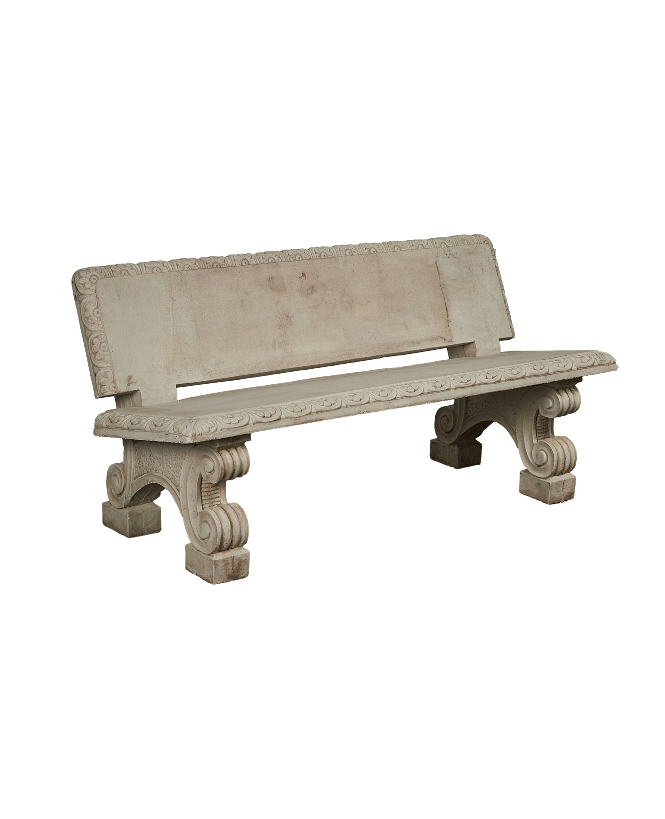 Reproduction Cast Stone Park Bench from France made of Cement