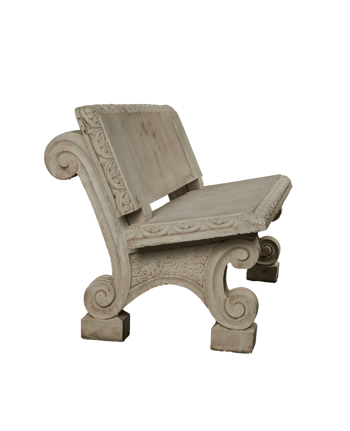 Reproduction Cast Stone Park Bench from France made of Cement