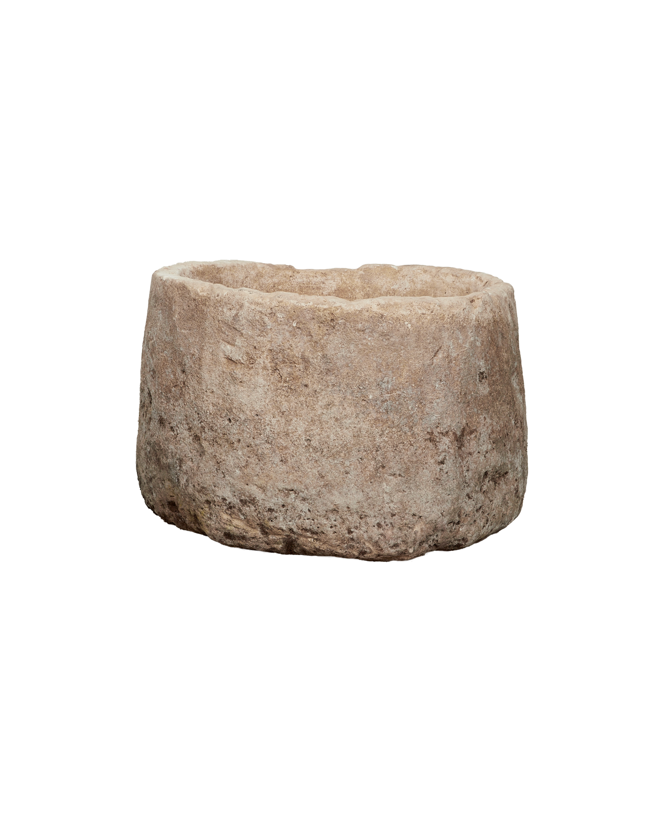 Vintage Limestone Trough - Round from Indonesia - Planters, Fountains, & Water Features